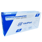 Перчатки латексные неопудренные MedPlast M (7-8)