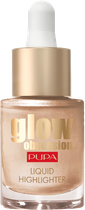 Rozświetlacz do twarzy Pupa Glow Obsession Liquid 002 Moon Light 13.5 ml (8011607306213)