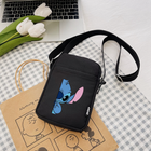 Сумка Стич Stitch повсякденна модна нагрудна дитяча через плече крос боді чорна 20*13*4 см Lilo & Stitch (ІІ) 33734