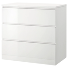 Комод MALM IKEA 704.240.53 белый лак