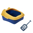 Туалет для кішок з лопаткою Taotaopets 268802 Yellow лоток для котів 40*30*20 cm
