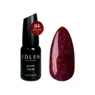 Гель-лак Edlen Color 84, бордовый с блестками, 9 мл