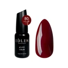 Гель-лак Edlen Color 80, бордово-сливовый, 9 мл