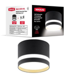 Светильник точечный накладной-врезной без лампы MAXUS Downlight Base GX53 Black 2in1