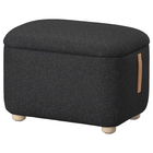 Подставка для ног с ящиком OSKARSHAMN IKEA 504.884.56 черно-серый
