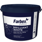 Краска акриловая водно-дисперсионная Farbex Brilliant White белоснежная 4.2кг