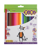 Набір кольорових олівців Zibi Kids Line 24 шт тригранні (ZB.2416)