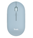 Миша бездротова Trust Puck, Blue, USB (2.4GHz) / Bluetooth, оптична, 800 - 1600 dpi, 4 кнопки, гніздо для зберігання приймача, акумулятор (24126)