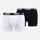 Zestaw majtek męskich typu bokserki 2 szt Puma Basic Boxer 2P 90682307 M Czarny/Biały (8718824609683)