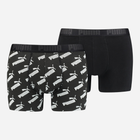 Zestaw majtek męskich typu bokserki 2 szt Puma Men Aop Boxer 2P 93505401 S Czarny (8720245044936)