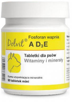 Witaminy dla psów Dolfos Dolvit Fosforan Wapnia A D3 E 90 tabletek (5902232645415)