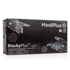 Перчатки нитриловые MEDIPLUS BlackyPlus Light BLACK неопудренные, размер L, 100 шт