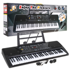 Keyboard Ramiz z trybem nauki dla dzieci + Stojak na nuty + Mikrofon + Radio Czarny (5903864900057)