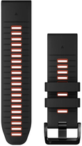 Ремінець Garmin QuickFit Silicone Band 26mm Black/Flame Red (010-13281-06)