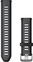 Ремінець Garmin Quick Release Silicone Band 20mm Black/Slate Grey (010-11251-AG)