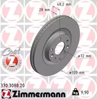 Диск тормозной ZIMMERMANN 370.3088.20 Zimmermann (370308820)