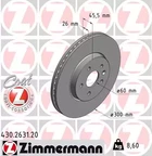 Диск гальмівний ZIMMERMANN 430.2631.20 Zimmermann (430263120)