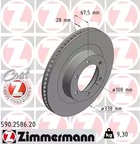 Диск гальмівний Zimmermann (590258620)