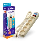 Сетевой фильтр SVITTEX SV-001 5 гнезд 1.8 м с заземлением и выключателем