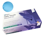 Рукавички оглядові нітрилові текстуровані Medicom SafeTouch Advanced Slim Blue (без пудри, сині) S-size, 100шт./уп.- 1175Р-В