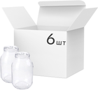 Упаковка банок для консервування PGP Glassworks ТО Твіст 3 л х 6 шт (ТВ000029190)