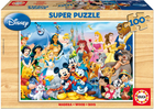 Пазл дерев'яний Educa Borras Disney The Wonderful World of Disney 36 x 26 см 100 деталей (8412668120020)