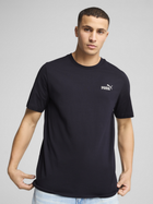 Футболка бавовняна довга чоловіча Puma Ess Small No.1 Logo Tee 68253416 XL Темно-синя (4067983301018)