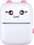 Портативний міні термопринтер дитячий Mini printer Bluetooth + набір термопаперу в комплекті рожевий