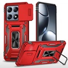 Удароміцний чохол Camshield Army Ring для Xiaomi 14T Червоний / Red Без бренду