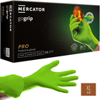 Нитриловые перчатки Cупер прочные GoGrip Mercator Medical, плотность 9.9 г. - зеленые (50шт/25пар) XL (9-10)