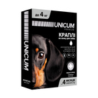 Краплі UNICUM Premium 1,5мл від бліх та кліщів для собак вагою до 4 кг