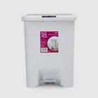 Мусорное ведро с крышкой и педалью MVM BIN-03 18L GRAY