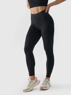 Legginsy sportowe damskie z wysokim stanem 4F 4FWMM00TTIGF195-20S L Czarne (5904698999309)