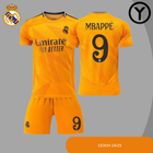 Форма футбольна дитяча Mbappe (Мбапе) 9 Real Madrid 24/25, р. 24 зріст 130-140см. оранжева