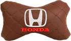 Подушка на подголовник EVAtech ECO 27 х 16 см Honda Коричневая с коричневой нитью (SPCRZZV060)