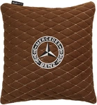 Подушка EVAtech 30 х 30 см Mercedes-Benz Коричневая с коричневой нитью (SPSALMRZZV016)