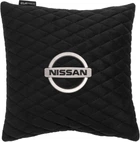 Подушка EVAtech 30 х 30 см Nissan Чорна з чорною ниткою (SPSALMRBBV021)