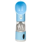 Бутылка-поилка для животных Semi Pets Feeder 255 мл + 200 мл 2 отделения, Blue с пакетами и лопаткой