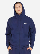 Худі утеплене чоловіче Nike M Nsw Club Hoodie Po Bb BV2654-410 L Темно-синє (193147705447)