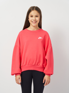 Дитячий теплий світшот на флісі для дівчинки Nike Sportswear Club Fleece FZ9244-629 S Рожевий (197596995091)