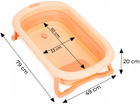 Складна дитяча ванночка EcoToys зі зливом Рожева (5903769979981)