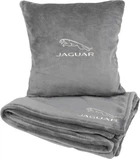 Подушка и плед в авто EVAtech из махры S для Jaguar серые (MBLMPSSGV049)