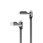Кабель Gelius Twister GP-UCN004 4in1 USB-A/Type-C to Type-C/Lightning (1.2m) (60W) Grey 68928