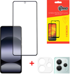 Комплект захисне скло для екрану + захисне скло камери DENGOS Full Glue для Xiaomi Redmi Note 14 4G/5G Black (DG-TGSCP-08)