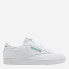 Sneakersy męskie skórzane Reebok Club C White Green AR0456 41 Białe (4056561016697)