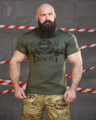 Тактическая потоотводящая футболка Танкист 3XL олива (91163)