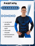 Рашгард лонгслив мужской Domino TC210-3 (полиэстер, спандекс, L, черный-синий)