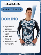Рашгард лонгслив мужской Domino TC210-1 (полиэстер, спандекс, L, черный-белый)