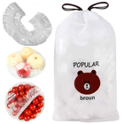 Полиэтиленовые пакеты на резинке (100 шт) + Мешочек, Freshness storage bag / Пищевые пакеты-крышки