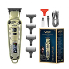 Беспроводная машинка для стрижки VGR V-901 Бронза с LED-дисплеем (4 насадки) (52775)